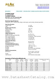 P8SG-053R6Z datasheet pdf PEAK electronics