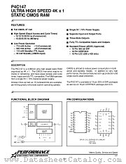 P4C147-25FMB datasheet pdf Performance Semiconductor Corporation