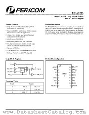 PI6C2504AQ datasheet pdf Pericom Technology