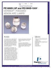 PE1000D-13UV datasheet pdf PerkinElmer Optoelectronics