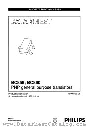 BC860A datasheet pdf Philips