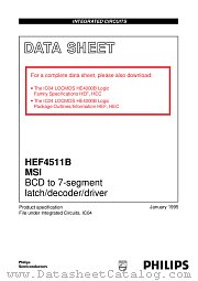 HEC4511BDB datasheet pdf Philips