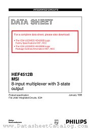 HEF4512BDB datasheet pdf Philips