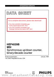 HEF4029BDB datasheet pdf Philips