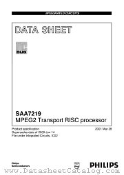SAA7219_HS_C2 datasheet pdf Philips