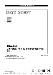 TDA9859H datasheet pdf Philips