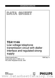 TEA1114T datasheet pdf Philips