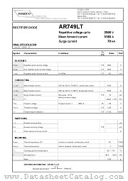 AR749LTS25 datasheet pdf POSEICO SPA