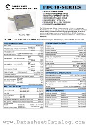 FDC40-24T0515 datasheet pdf Power Mate Technology
