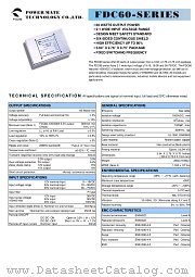 FDC60-12D3305 datasheet pdf Power Mate Technology