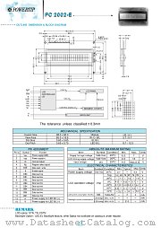 PC2002-E datasheet pdf Powertip Technology