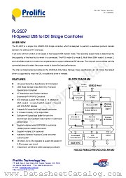PL-2507 datasheet pdf Prolific