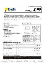 PT-301E datasheet pdf Prolific