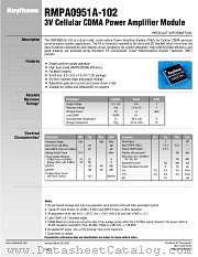 RMPA0951A-102 datasheet pdf Raytheon