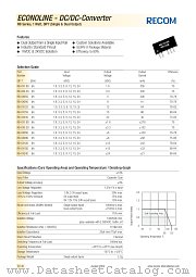 RB-0512DH datasheet pdf Recom International Power