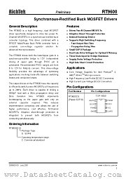 RT9600 datasheet pdf RichTek