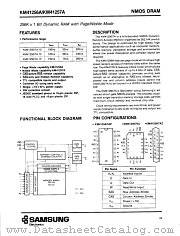 KM41256AP-15 datasheet pdf Samsung Electronic