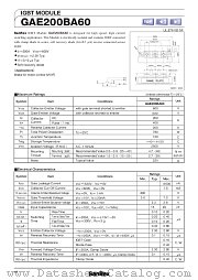 GAE200BA60 datasheet pdf SanRex