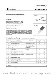 BT151F datasheet pdf SemiWell Semiconductor