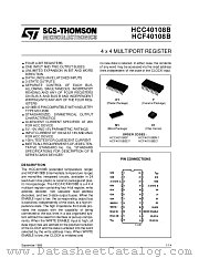 HCC40108BF datasheet pdf SGS Thomson Microelectronics