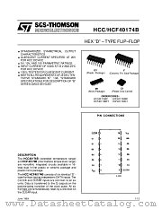 HCC40174BF datasheet pdf SGS Thomson Microelectronics