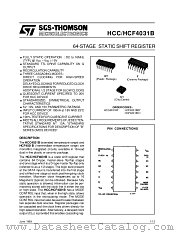 HCC4031BF datasheet pdf SGS Thomson Microelectronics