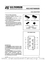 HCF4069UBC1 datasheet pdf SGS Thomson Microelectronics