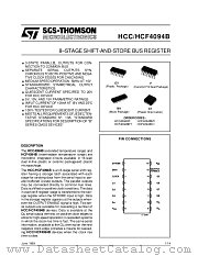 HCC4094BF datasheet pdf SGS Thomson Microelectronics
