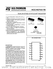 HCC4517BF datasheet pdf SGS Thomson Microelectronics