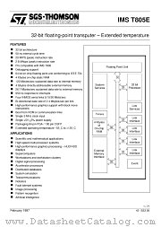 IMST805-F20E datasheet pdf SGS Thomson Microelectronics