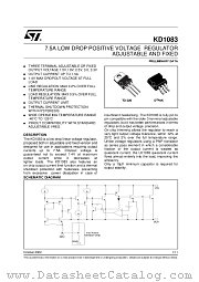 KD1083D2T30 datasheet pdf SGS Thomson Microelectronics