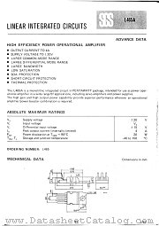 L465A datasheet pdf SGS Thomson Microelectronics