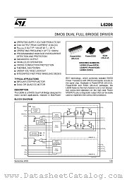 L6206D datasheet pdf SGS Thomson Microelectronics