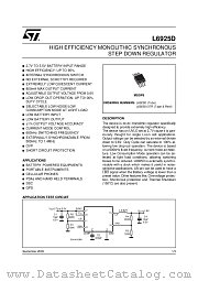 L6925D datasheet pdf SGS Thomson Microelectronics