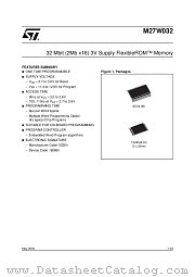 M27W032 datasheet pdf SGS Thomson Microelectronics