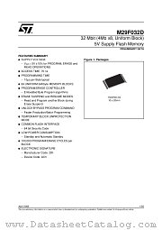 M29F032D70N6T datasheet pdf SGS Thomson Microelectronics