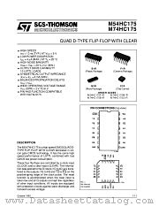 M54HC175F1R datasheet pdf SGS Thomson Microelectronics