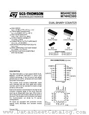 M54HC393F1R datasheet pdf SGS Thomson Microelectronics