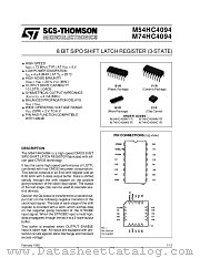 M54HC4094F1R datasheet pdf SGS Thomson Microelectronics
