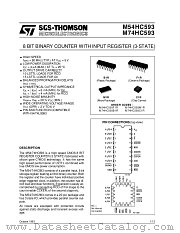 M54HC593F1R datasheet pdf SGS Thomson Microelectronics