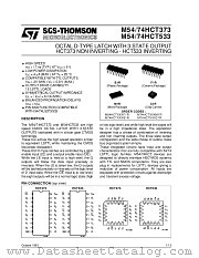 M54HCT533F1R datasheet pdf SGS Thomson Microelectronics