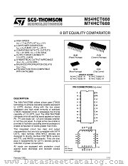 M54HCT688F1R datasheet pdf SGS Thomson Microelectronics