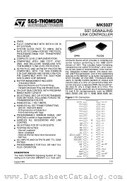 MK5027PLCC52 datasheet pdf SGS Thomson Microelectronics