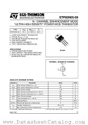STP80N0509 datasheet pdf SGS Thomson Microelectronics