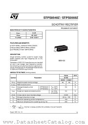 STPS0560Z datasheet pdf SGS Thomson Microelectronics