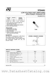 STSA851 datasheet pdf SGS Thomson Microelectronics