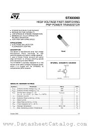 STX93003 datasheet pdf SGS Thomson Microelectronics