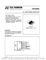 TDA2009 datasheet pdf SGS Thomson Microelectronics