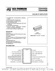 TDA4445A datasheet pdf SGS Thomson Microelectronics