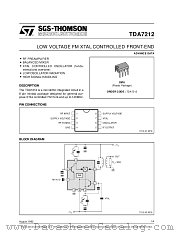 TDA7212 datasheet pdf SGS Thomson Microelectronics